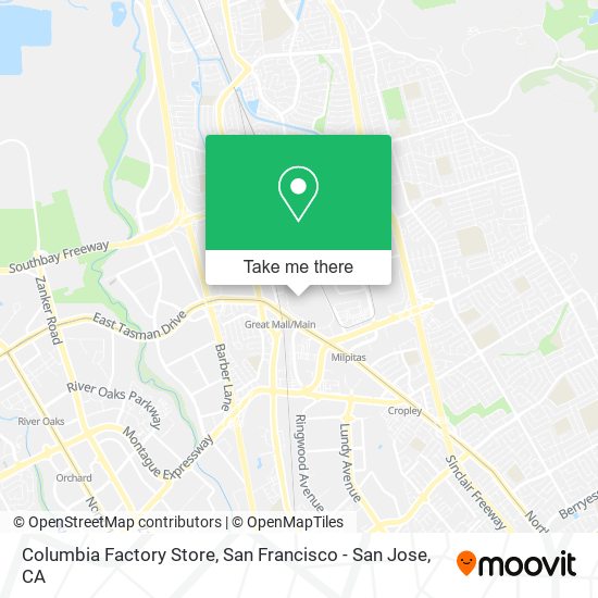 Columbia Factory Store map