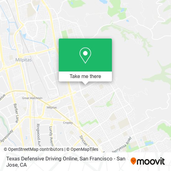 Mapa de Texas Defensive Driving Online