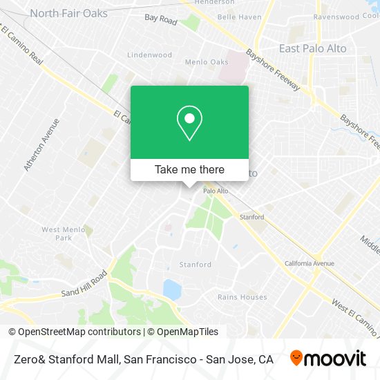 Zero& Stanford Mall map