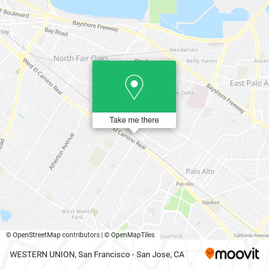 WESTERN UNION map