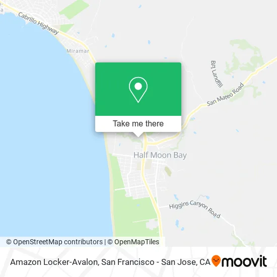Mapa de Amazon Locker-Avalon