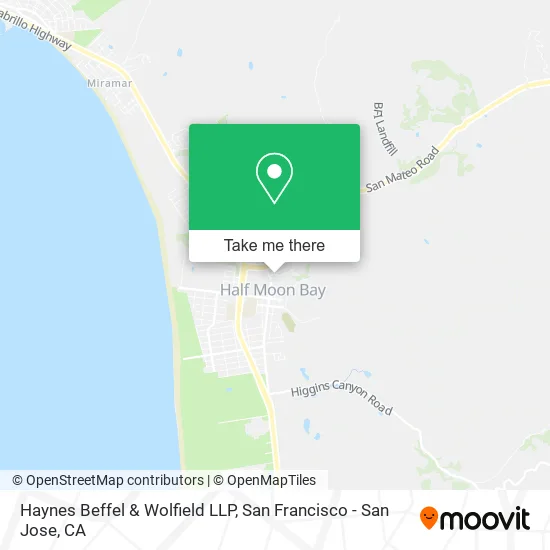 Mapa de Haynes Beffel & Wolfield LLP