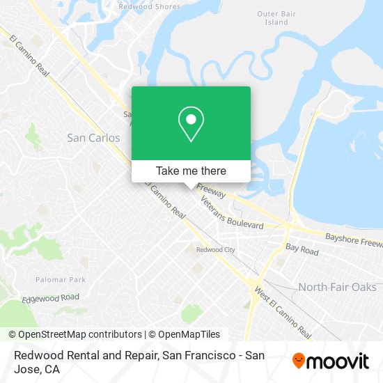 Redwood Rental and Repair map