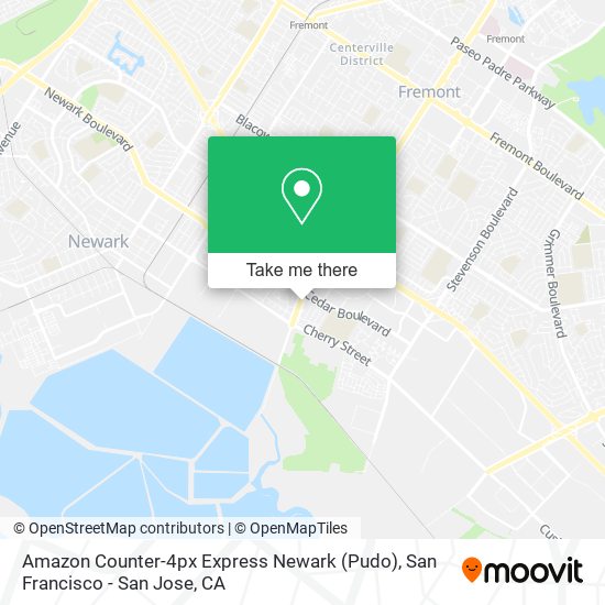 Mapa de Amazon Counter-4px Express Newark (Pudo)