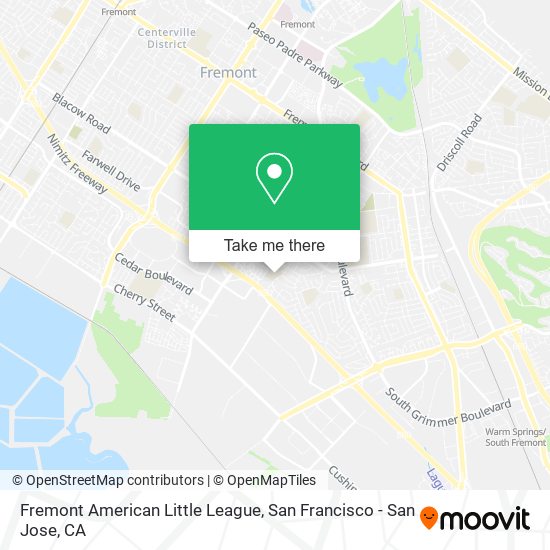 Mapa de Fremont American Little League