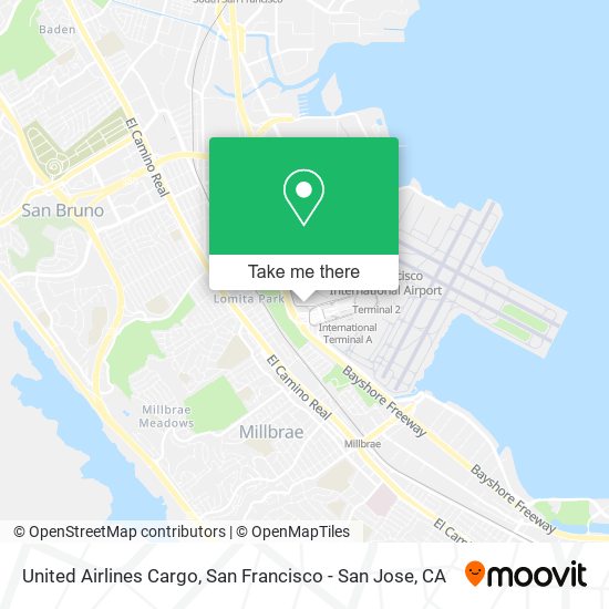 United Airlines Cargo map