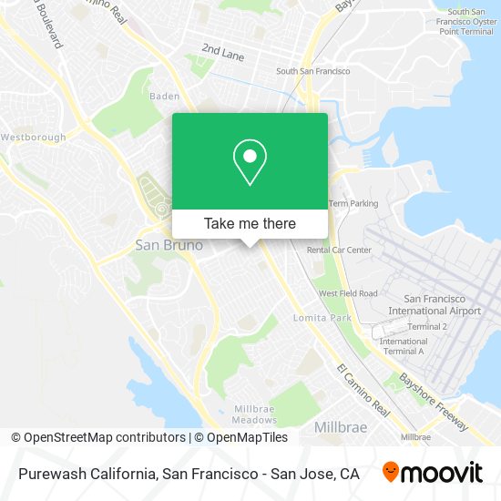 Purewash California map