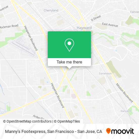 Manny's Footexpress map