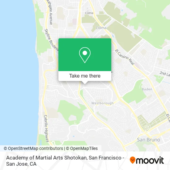 Academy of Martial Arts Shotokan map