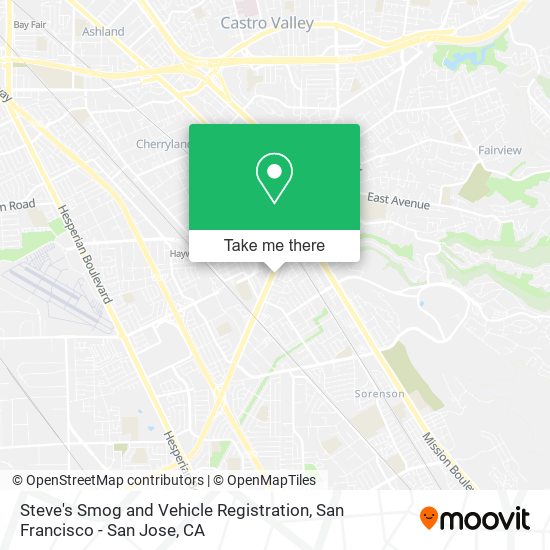 Steve's Smog and Vehicle Registration map