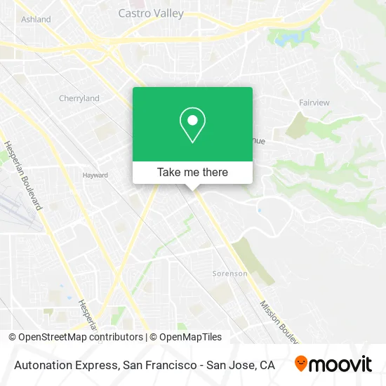 Autonation Express map
