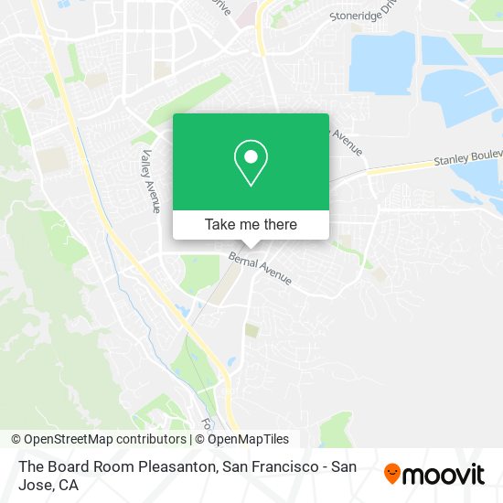 The Board Room Pleasanton map