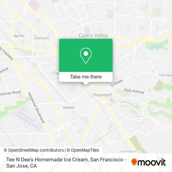 Tee N Dee's Homemade Ice Cream map