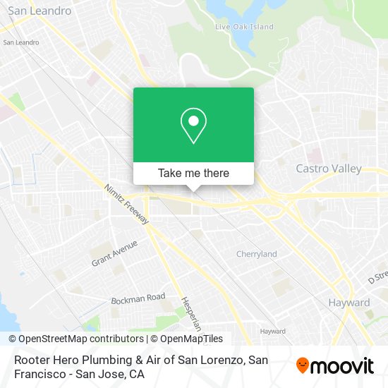 Rooter Hero Plumbing & Air of San Lorenzo map
