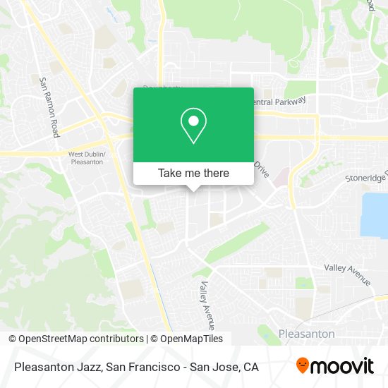 Pleasanton Jazz map