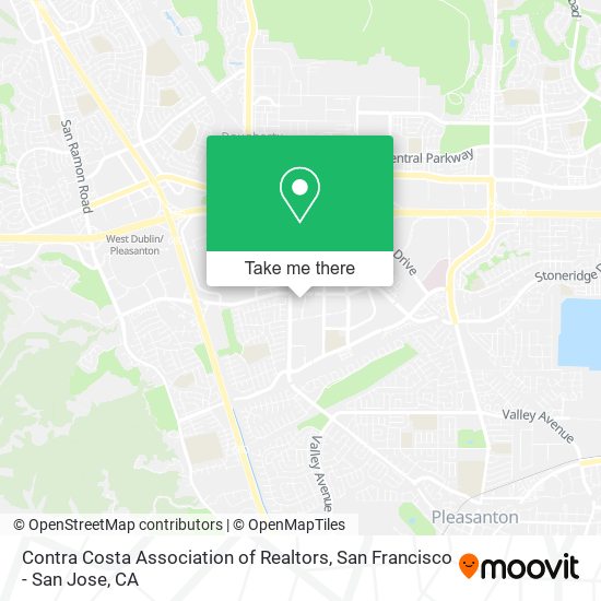 Contra Costa Association of Realtors map