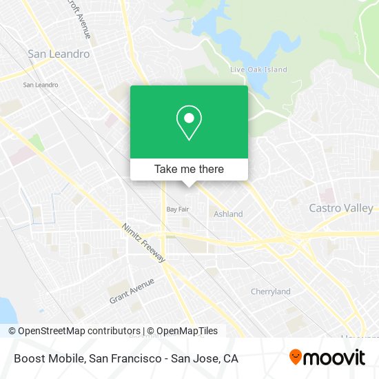 Mapa de Boost Mobile