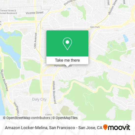 Amazon Locker-Melina map