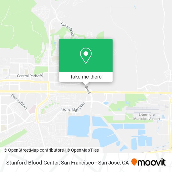 Stanford Blood Center map