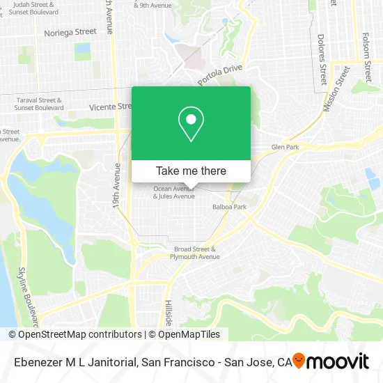 Ebenezer M L Janitorial map