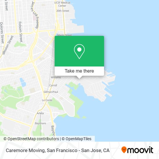 Caremore Moving map