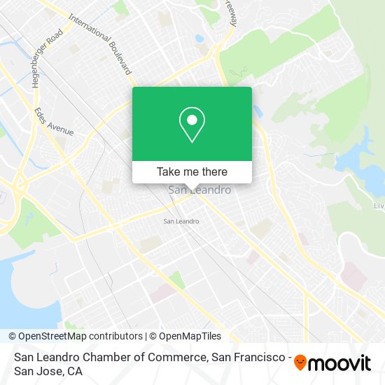 San Leandro Chamber of Commerce map