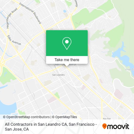 All Contractors in San Leandro CA map