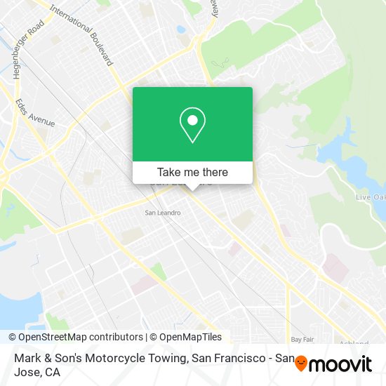 Mapa de Mark & Son's Motorcycle Towing