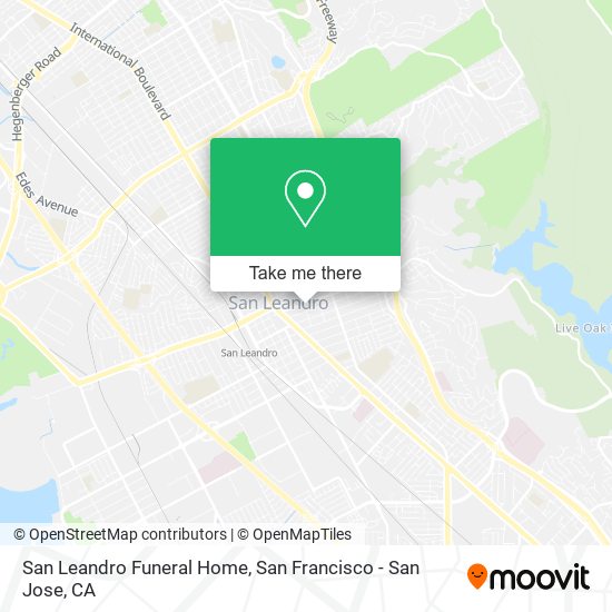 San Leandro Funeral Home map