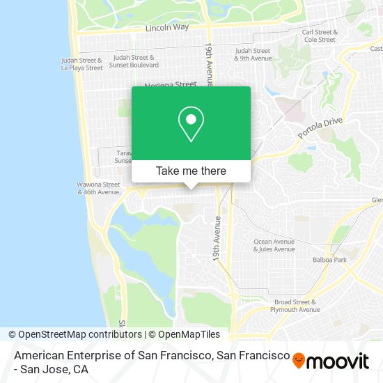 Mapa de American Enterprise of San Francisco