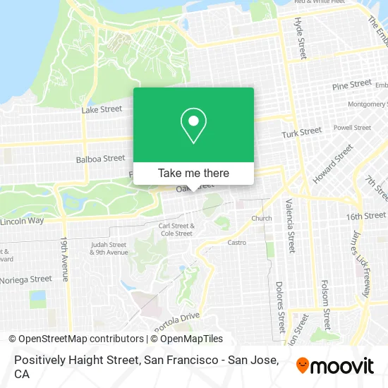 Mapa de Positively Haight Street