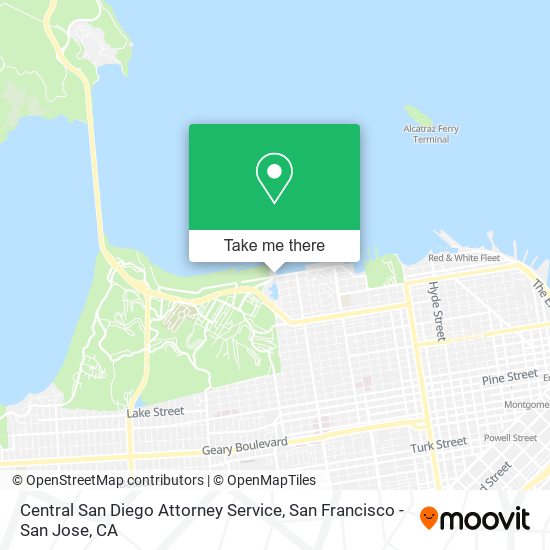 Mapa de Central San Diego Attorney Service