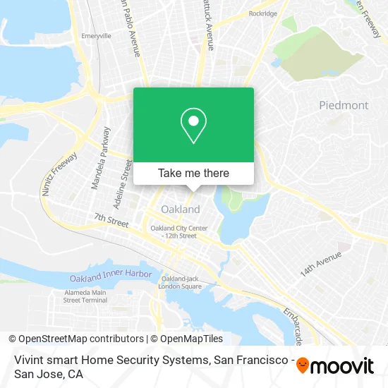 Mapa de Vivint smart Home Security Systems