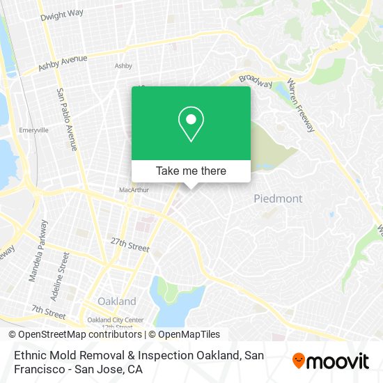 Ethnic Mold Removal & Inspection Oakland map