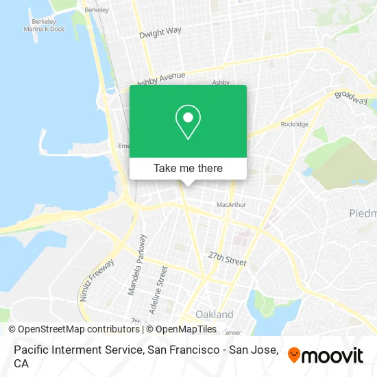 Pacific Interment Service map