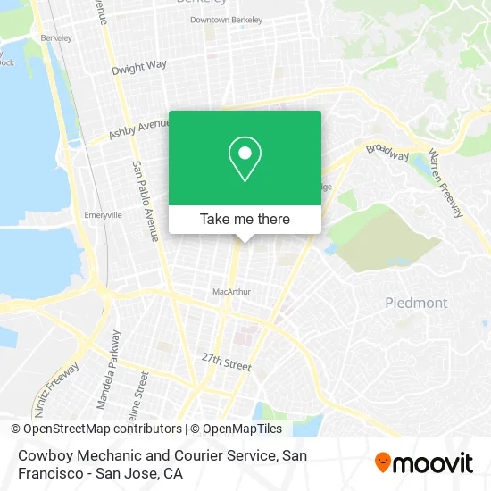 Cowboy Mechanic and Courier Service map