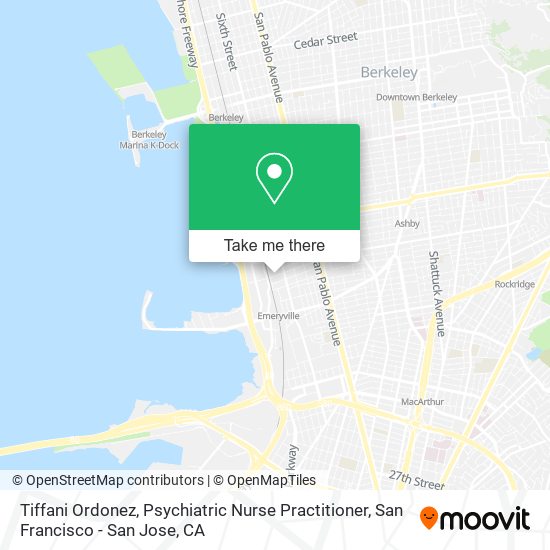 Mapa de Tiffani Ordonez, Psychiatric Nurse Practitioner