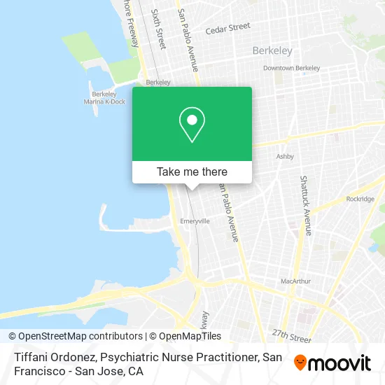 Mapa de Tiffani Ordonez, Psychiatric Nurse Practitioner