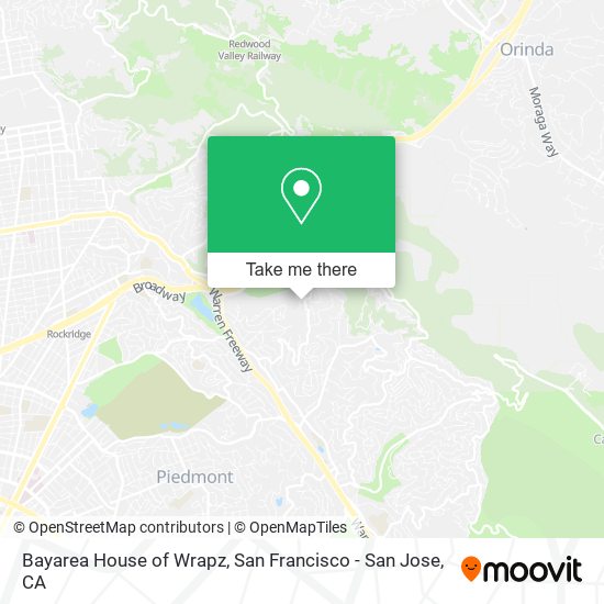 Bayarea House of Wrapz map