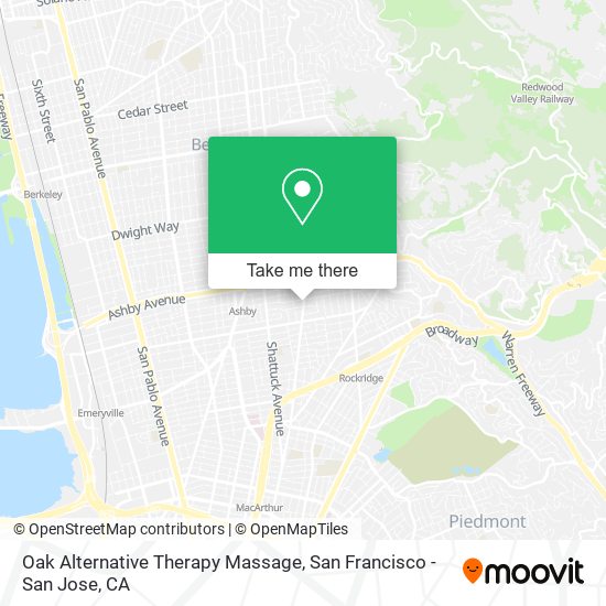 Oak Alternative Therapy Massage map
