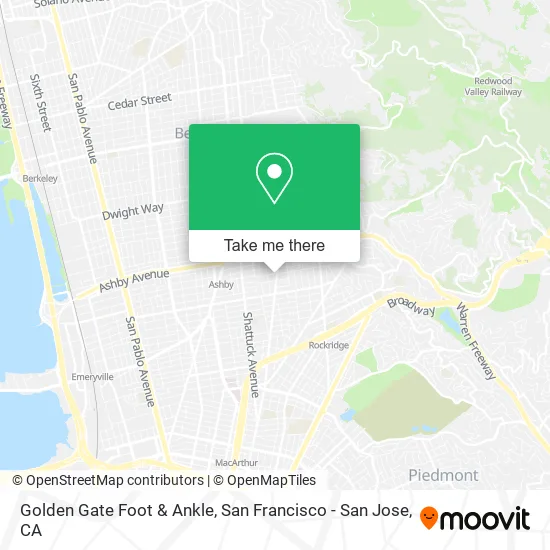 Golden Gate Foot & Ankle map