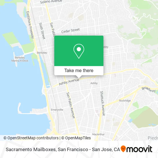 Mapa de Sacramento Mailboxes