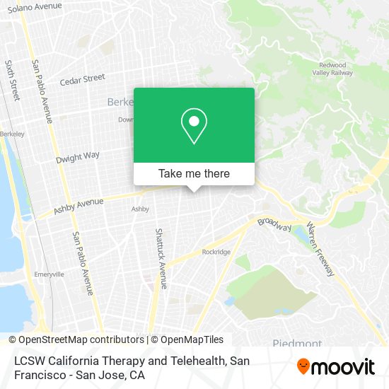 LCSW California Therapy and Telehealth map