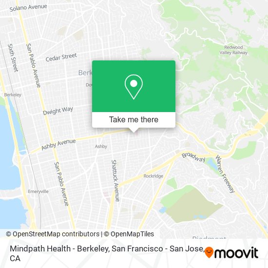 Mapa de Mindpath Health - Berkeley