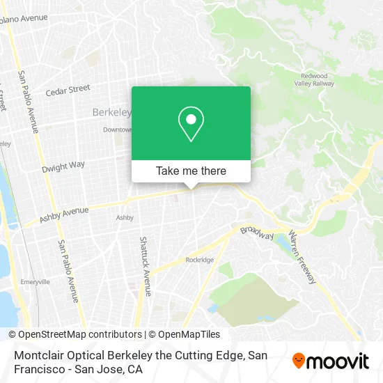 Montclair Optical Berkeley the Cutting Edge map
