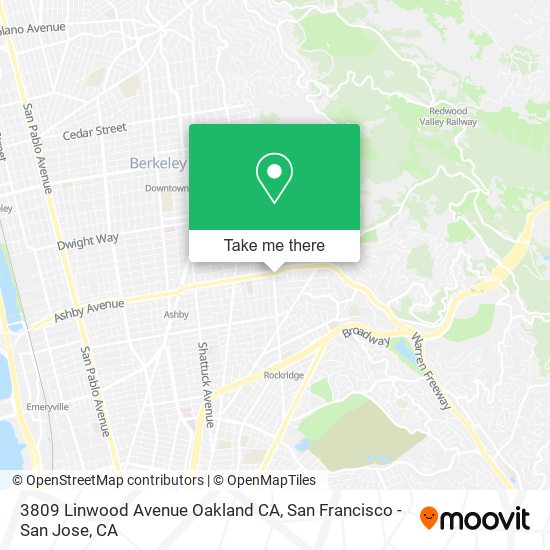 3809 Linwood Avenue Oakland CA map