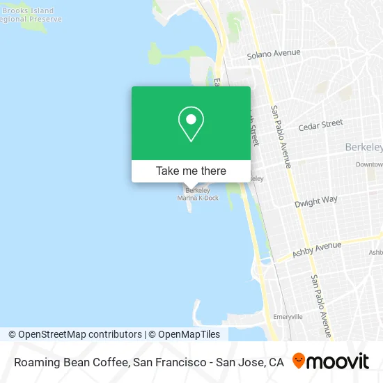 Roaming Bean Coffee map