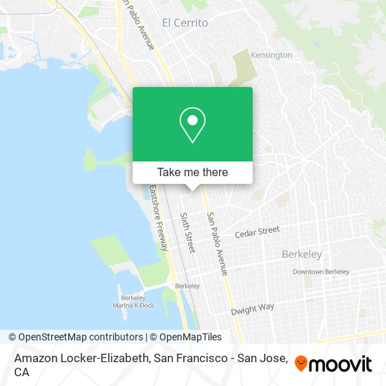 Mapa de Amazon Locker-Elizabeth