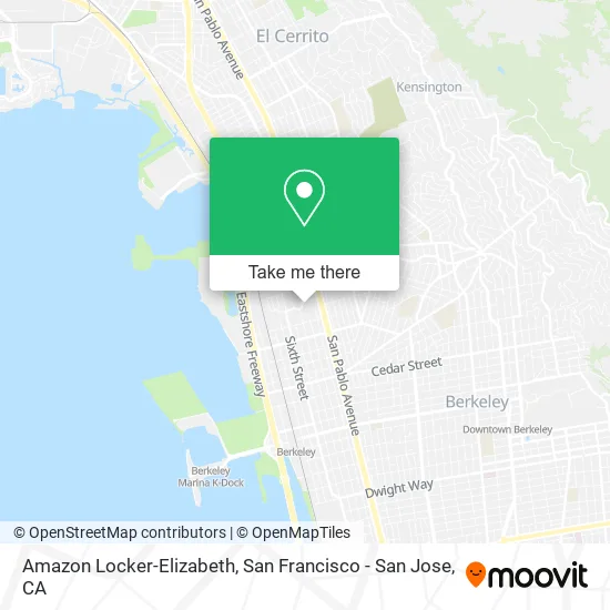 Mapa de Amazon Locker-Elizabeth