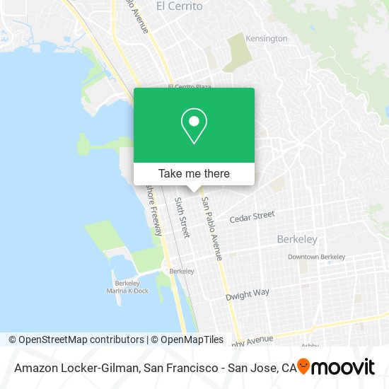 Amazon Locker-Gilman map